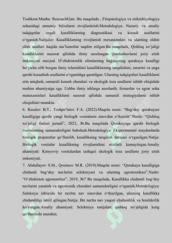 Bug’doydagi qora kuya kasalligi va unga qarshi kurash choralari 8