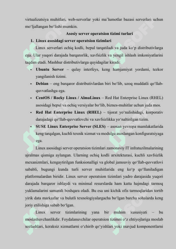 Server operatsion tizimlari 8