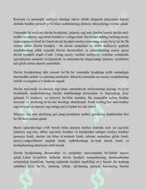 Moliya tizimi va moliyaviy siyosat. Davlat byudjeti 6