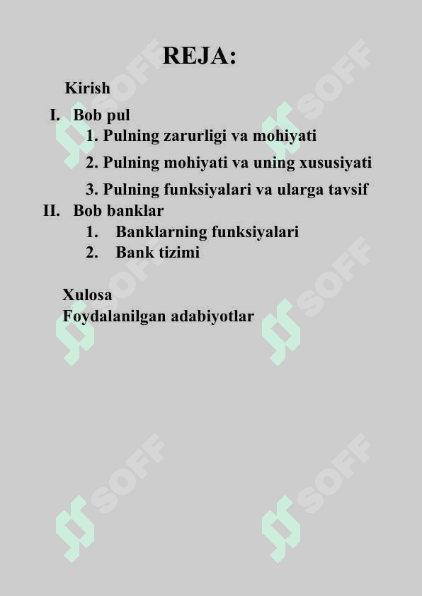 Pul , kredit va bank tizim 2