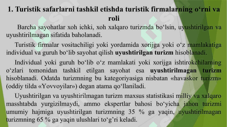 Mehmondo‘stlik industriyasida sayohat agentliklari 2