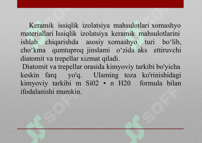 Mineral paxta, ko‘pik polistirol, korbamid ko‘pikplast va boshqa issiqlik izolyasiya materiallari ishlab chiqarish korxonalarini loyihalash 2