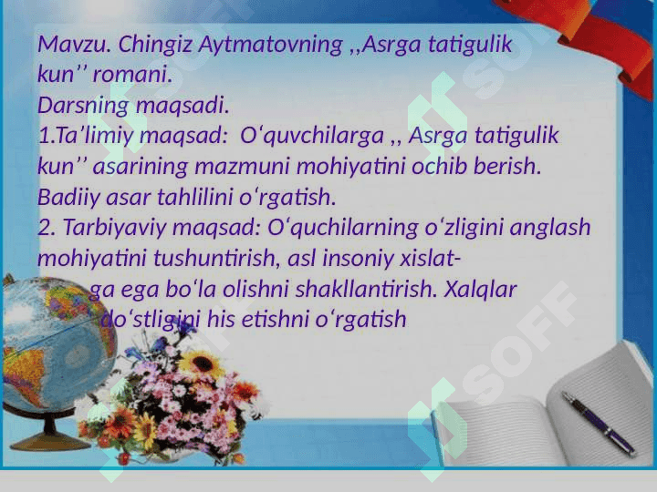 Chingiz Aytmatovning ,,Asrga tatigulik kun ʼʼ romanini oʻqitishda muammoli taʼlim texnologiyalaridan foydalanish 7