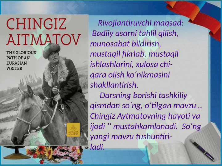 Chingiz Aytmatovning ,,Asrga tatigulik kun ʼʼ romanini oʻqitishda muammoli taʼlim texnologiyalaridan foydalanish 8