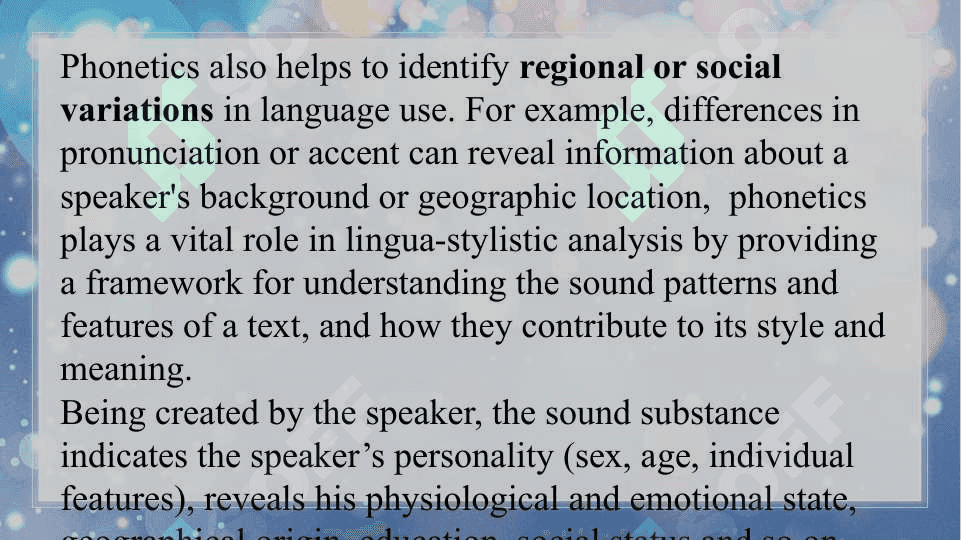 PHONETICS OF     THE  TEXT 7