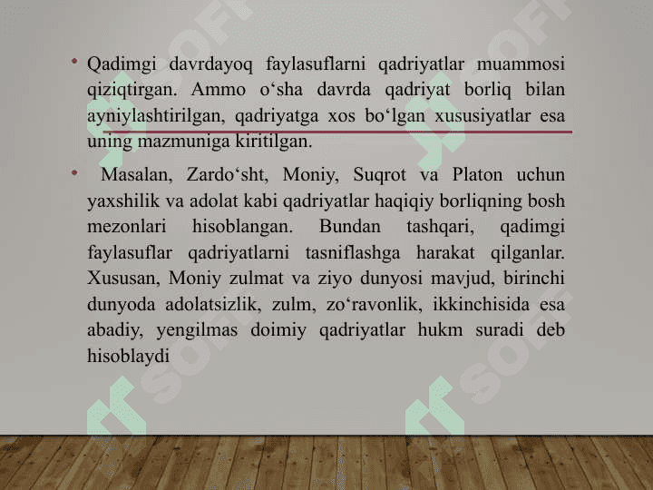 Qadriyatlar Falsafasi (aksiologyia) 6