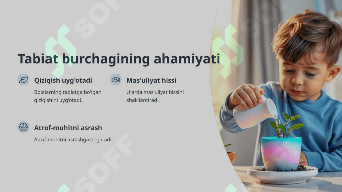 Maktabgacha yoshdagi bolalarni tabiat burchagida faoliyati 2