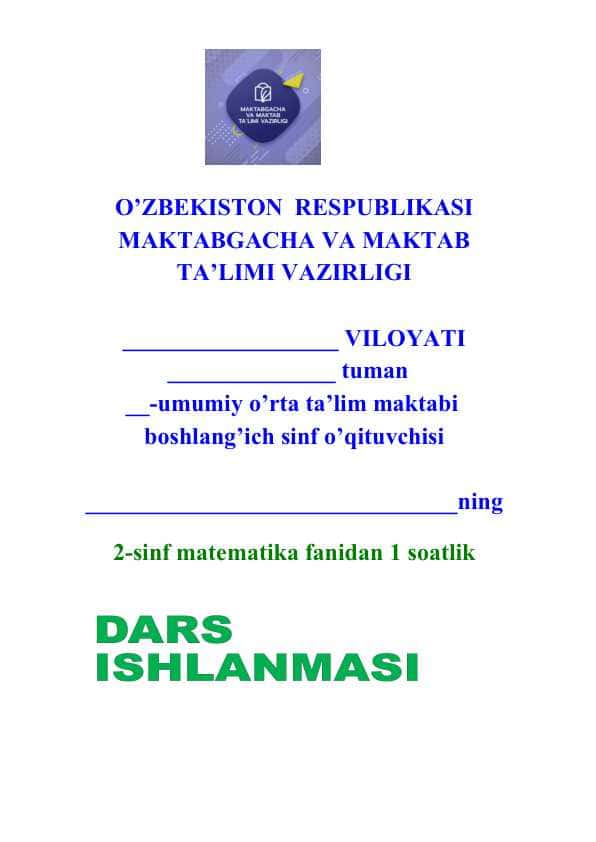 2-sinf matematika Nolning xossalari