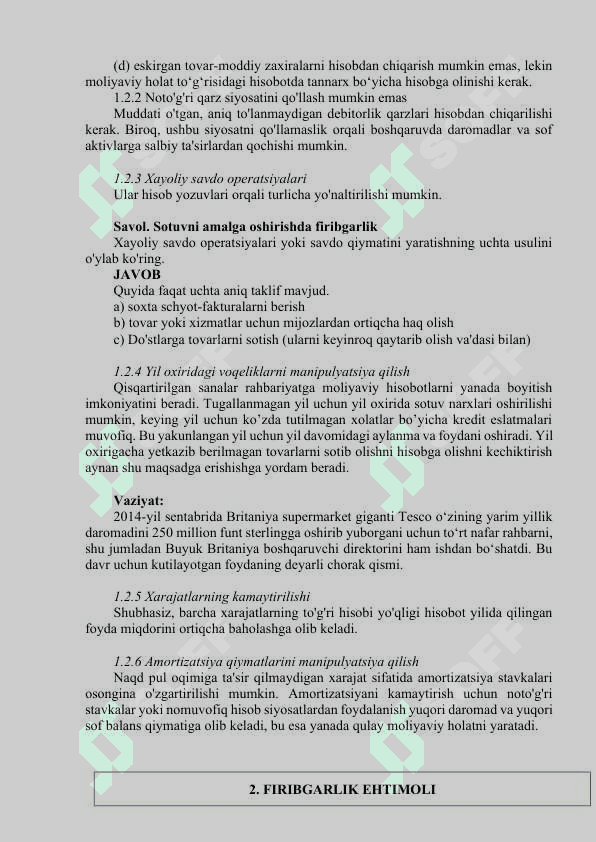 Firibgarlikni aniqlash va oldini olish 4
