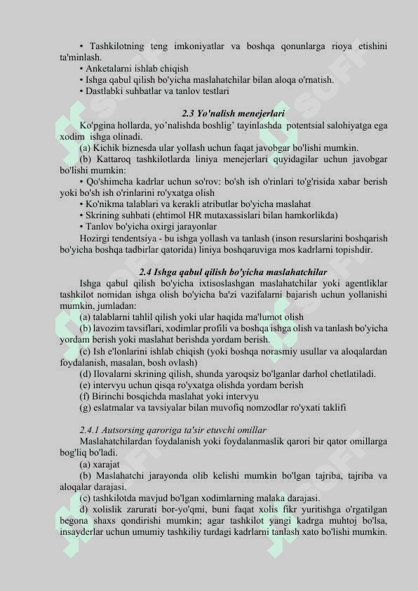 ISHGA QABUL QILISH VA TANLASH 3