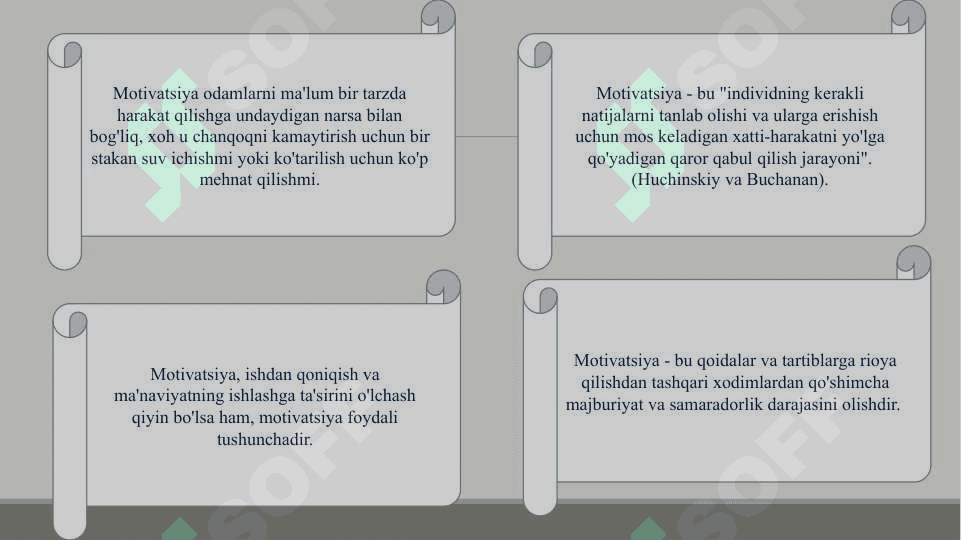 Shaxslar va guruhlarning motivatsiyasi. Ta’lim va rivojlanish. Sertifikatlash 3