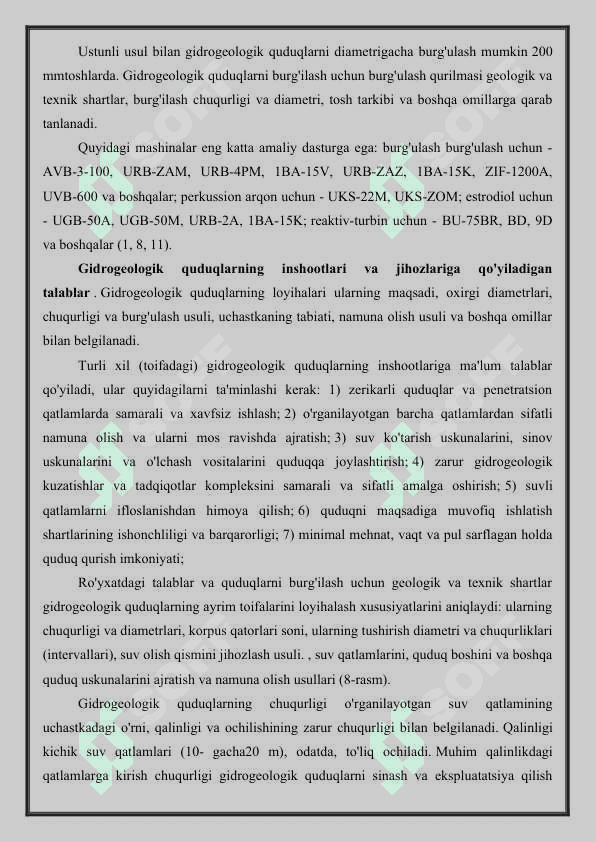 GIDROGEOLOGIK BURGULASHISHLARI 6