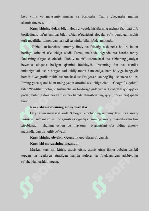 YER YUZASI TUZILISHINING ASOSIY XUSUSIYATLARI 5