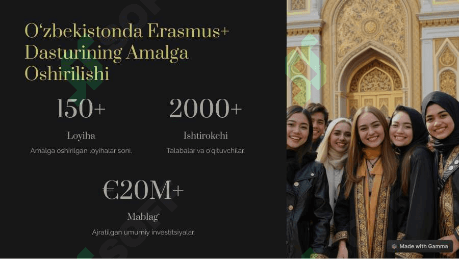 Erasmus+ ning O'zbekistondagi Faoliyati 3
