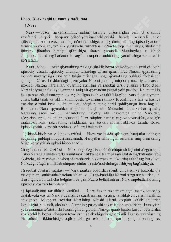 Narxning mohiyati va shakllanish xususiyatlari 4