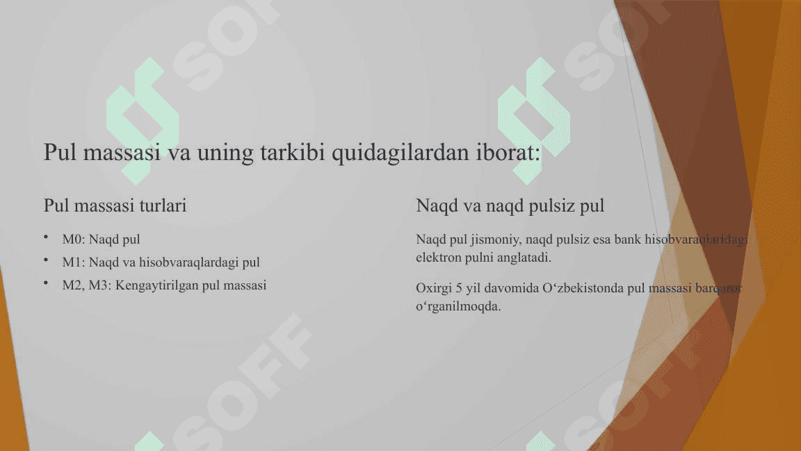 Pul-kredit tizimi. Inflyatsiya va uning turlari. 3