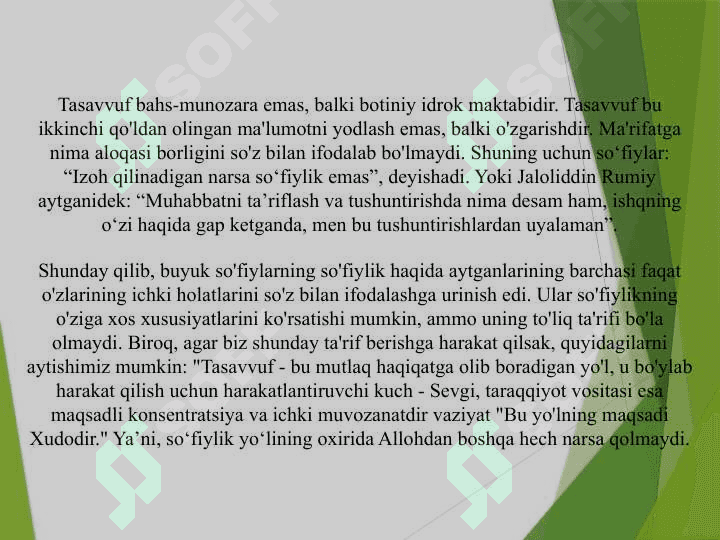 Tasavvuf bo'yicha diniy tadqiqotlar bo'yicha taqdimot 4