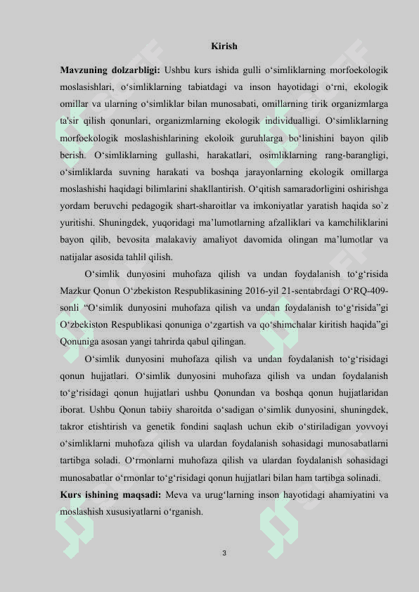 Urug‘ va mevalarning tarqalishining moslashish xususiyatlari 3