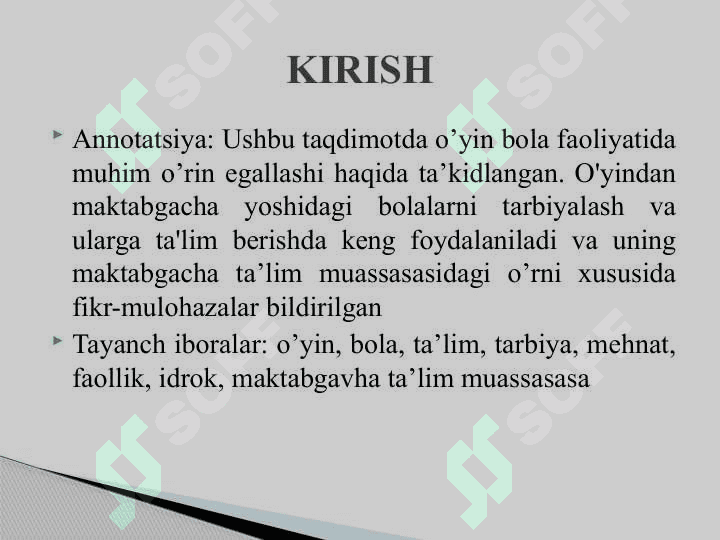 o'yin vositasida fidoyilik tarbiyasi 3