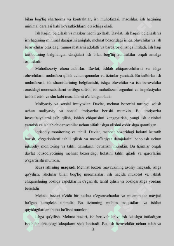 Mehnat bozorini davlat tomonidan tartibga solish yònalishlari 5