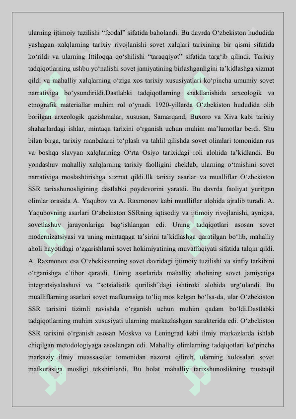O‘zbekiston SSR tarixi tarixshunosligi masalalari 26 3