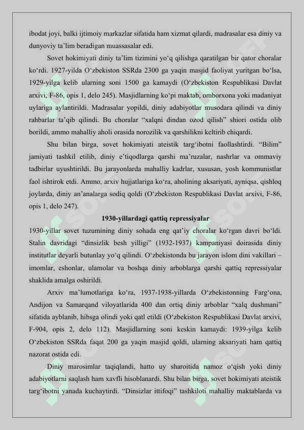 O‘zbekiston SSRda diniy siyosat (1924-1991-yillar) maqola 25 3