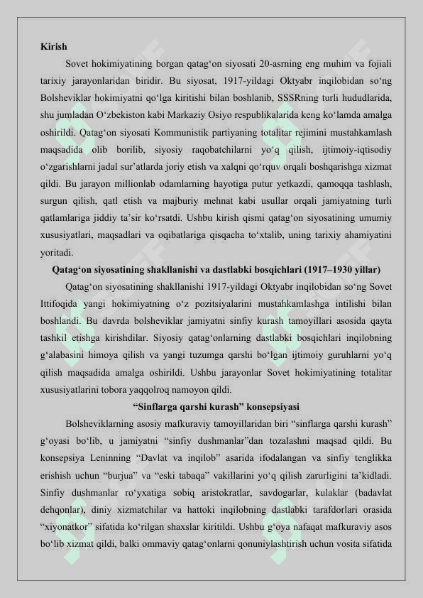 Sovet hokimiyatining olib borgan qatag‘on siyosati 25 2