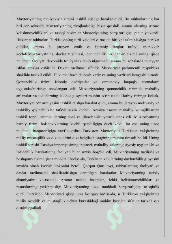 Turkiston Muxtoriyati – milliy demokratik davlatchilikning dastlabki tajribasi 25 8