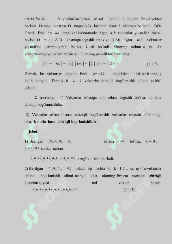 Bazis. Vektorning berilgan bazisga nisbatan koordinatalari kurs ishi 7