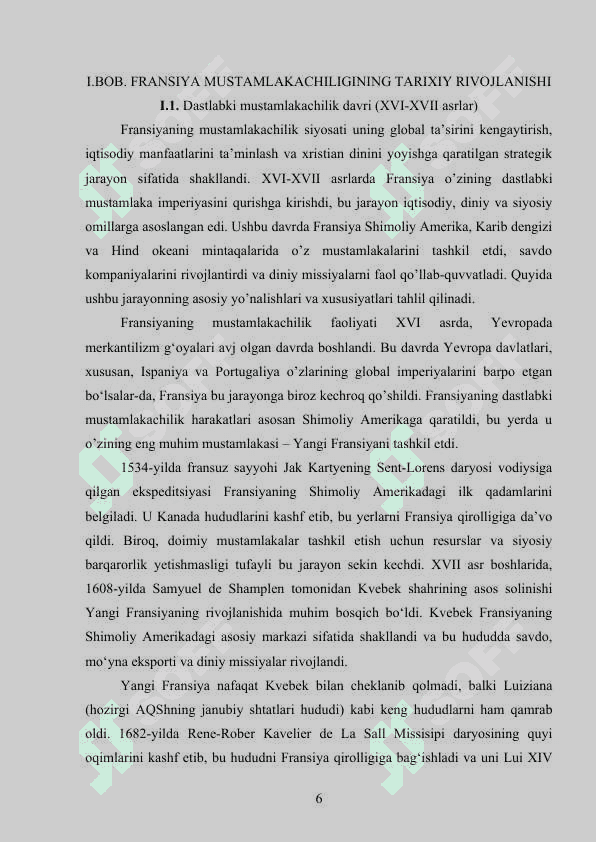 FRANSIYANING MUSTAMLAKACHILIK SIYOSATI 6