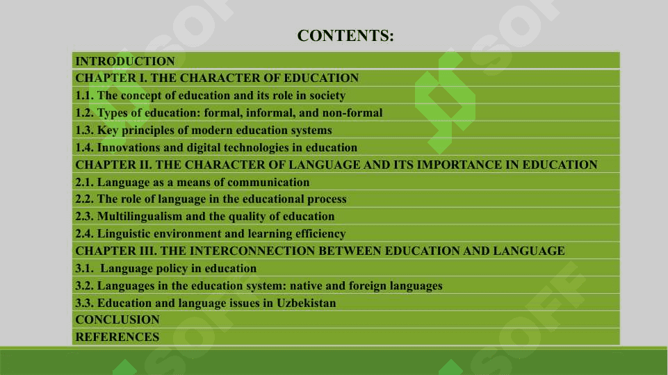 The Character of Education and Language, THE CHARACTER OF EDUCATION 2