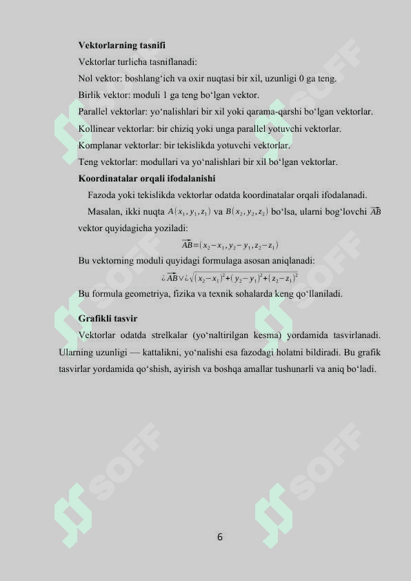 Vektorlar algebrasi elementlari  kurs ishi 5