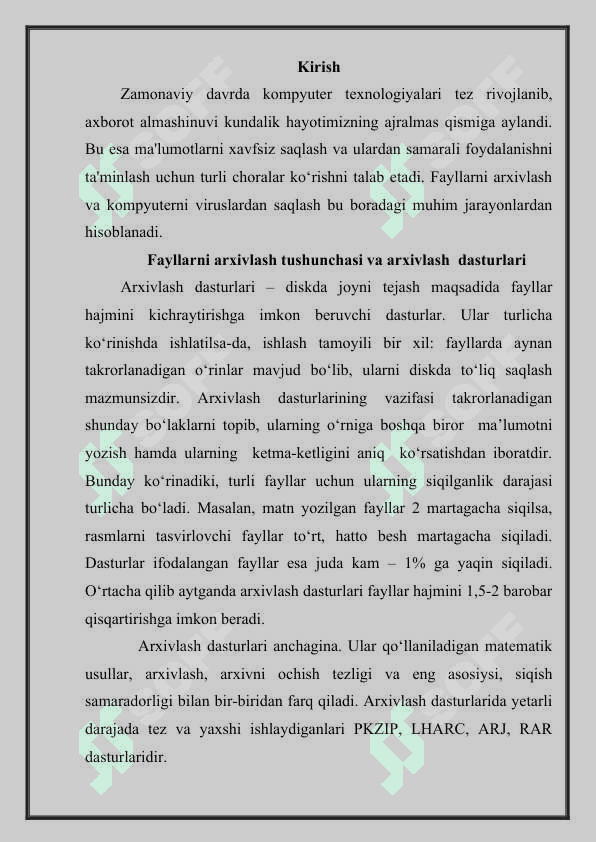 FAYLLARNI ARXIVLASH VA KOMPYUTERNI VIRUSLARDAN SAQLASH 3