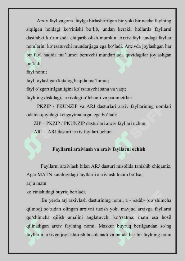 FAYLLARNI ARXIVLASH VA KOMPYUTERNI VIRUSLARDAN SAQLASH 4