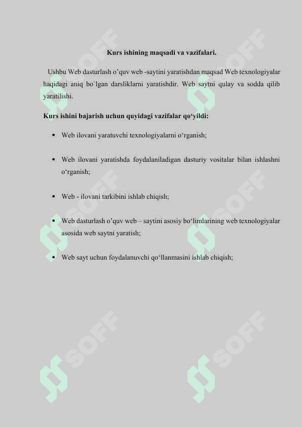 WEB ILOVALARNI ISHLAB CHIQISHDA ASOSIY YONDOSHUVLAR HAQIDA UMUMIY MA’LUMOT 5