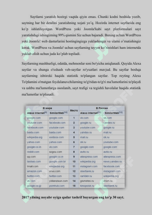 WEB ILOVALARNI ISHLAB CHIQISHDA ASOSIY YONDOSHUVLAR HAQIDA UMUMIY MA’LUMOT 7