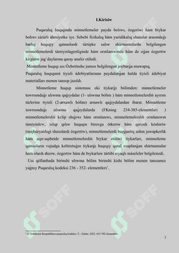 MINNETLEMELERDI BUZǴANLIQ USHIN JUWAPKERSHILIK 2