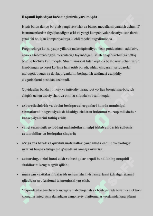 Raqamli iqtisodiyotda raqamli platformalarni o'rni va ahamiyati. Raqamli iqtisodiyotda kognitiv texnologiyalari 4