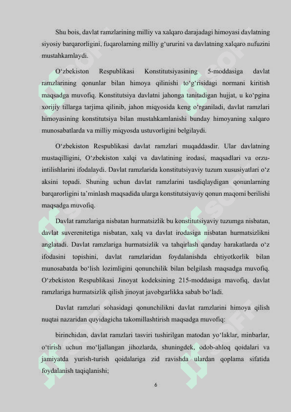 DAVLAT RAMZLARIGA HURMATSIZLIK BILDIRISH JINOYATINING JINOIY HUQUQIY TAVSIFI (NAZARIYA VA AMALIYOT) 6