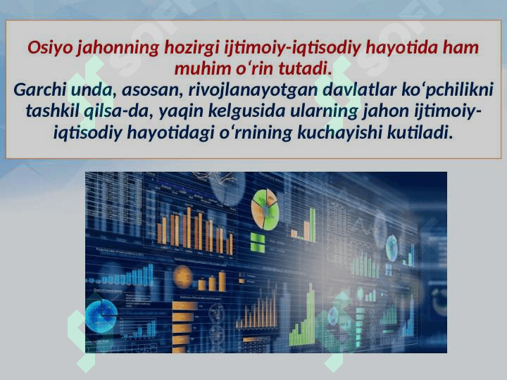 Osiyo mamlakatlari umumiy tavsifi va tabiiy resurslari 6