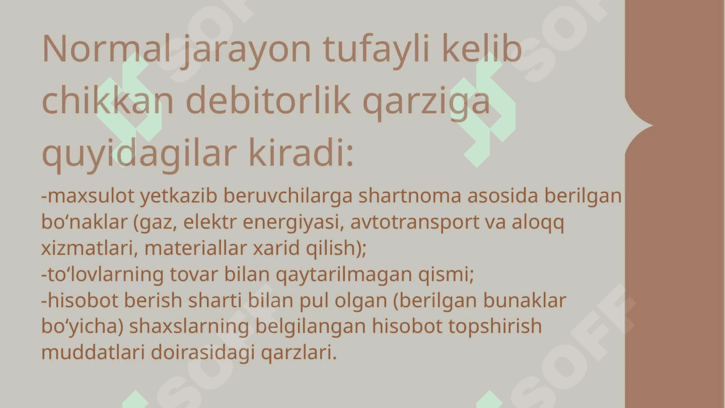Debitorlik va kreditorlik qarzlarini boshqarish 6