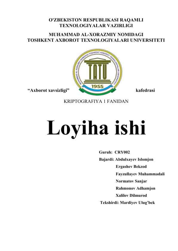 Pollard p-1 algoritmi.Loyiha ishi