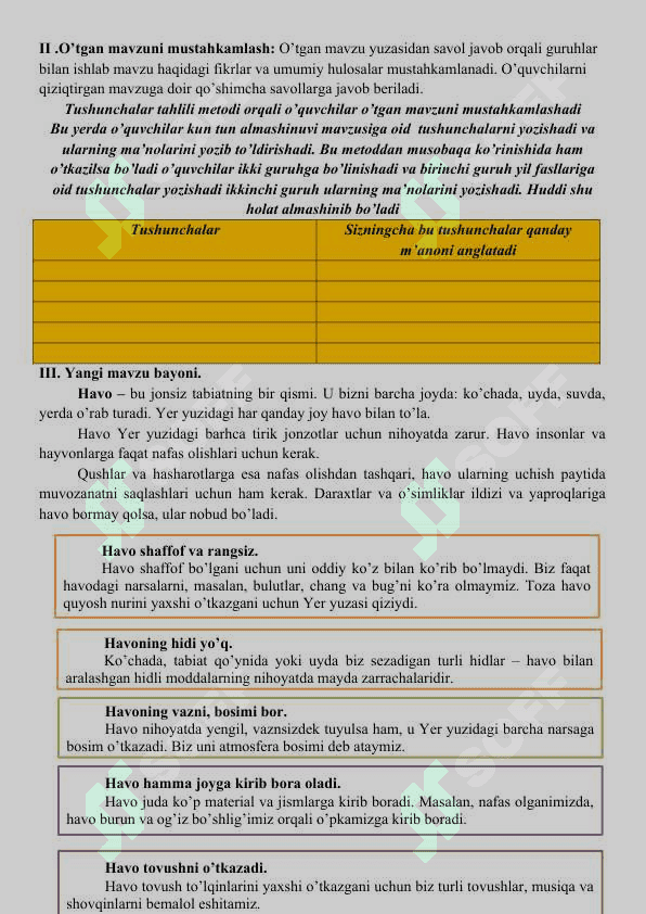 2-sinf tabiiy fan Havoning ahamiyati 4