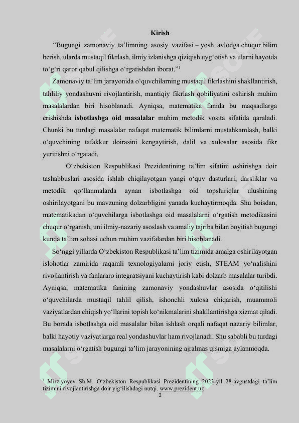 Isbotlashga oid masalalar bilan ishlash metodikasi 3
