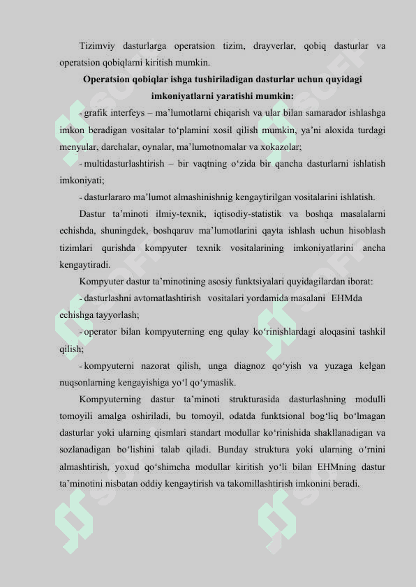 Axborot komplekslarining texnik va dasturiy ta’minoti 8
