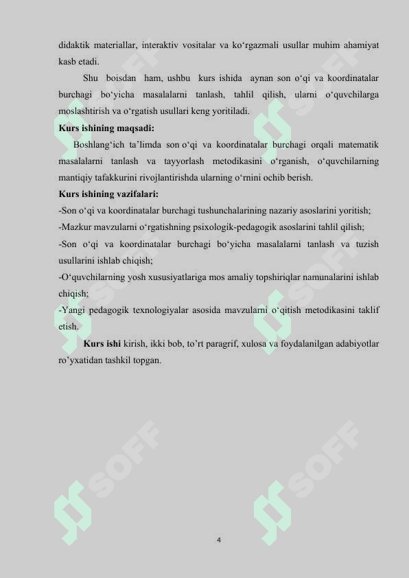 Son o’qi, koordinatalar burchagi bo’yicha masalalar tanlash va tayyorlash 4