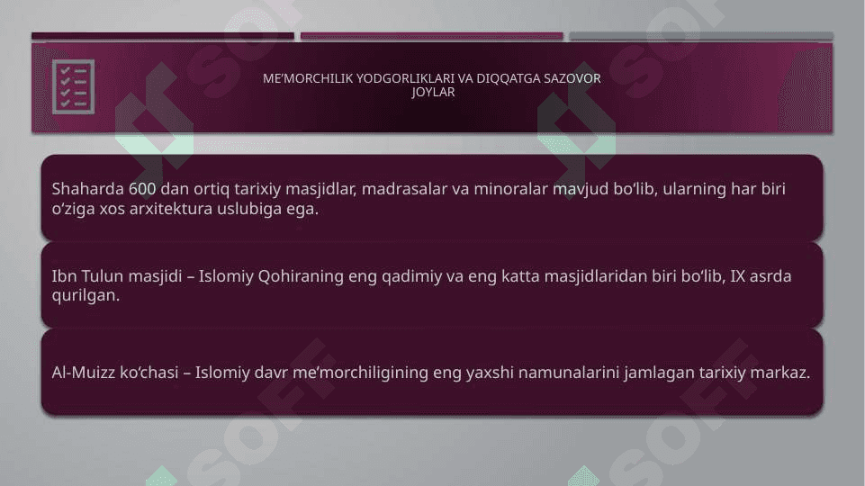 qohira shahrining turizm salohiyati 4