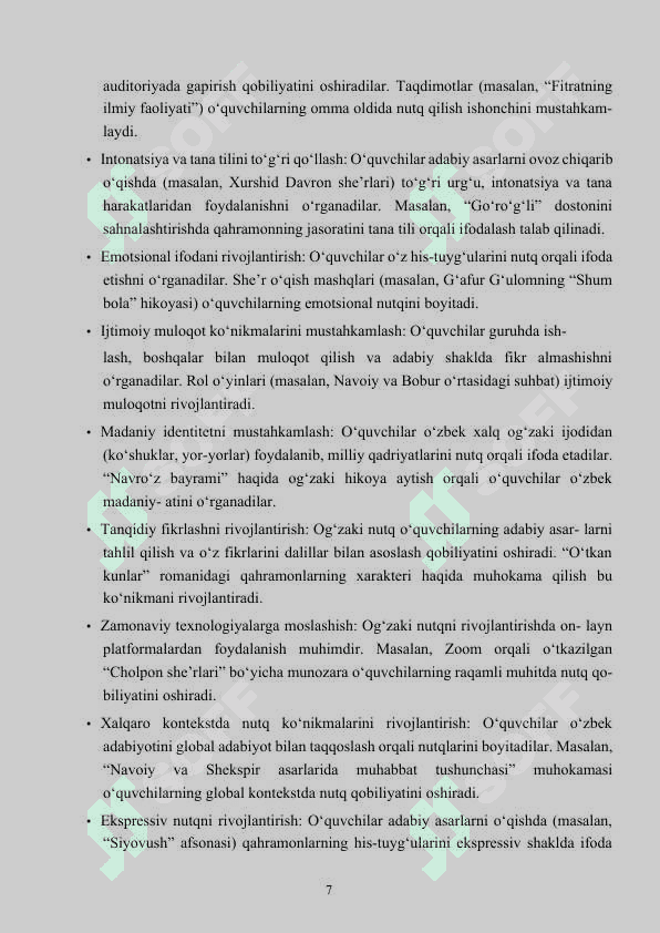 Ona tili darslarida og’zaki va yozma nutqni o’stirish usullari 8