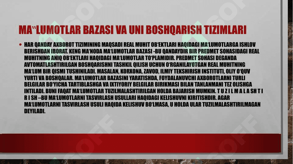 TIBBIY BIOLOGIK MASALANI YECHISH MISOLIDA MASALALARNI TASHKIL QILISH VA KIRITISH MA'LUMOTLAR BAZASINI YARATISH VA ULARNI STATISTIK QAYTA ISHLASH 4