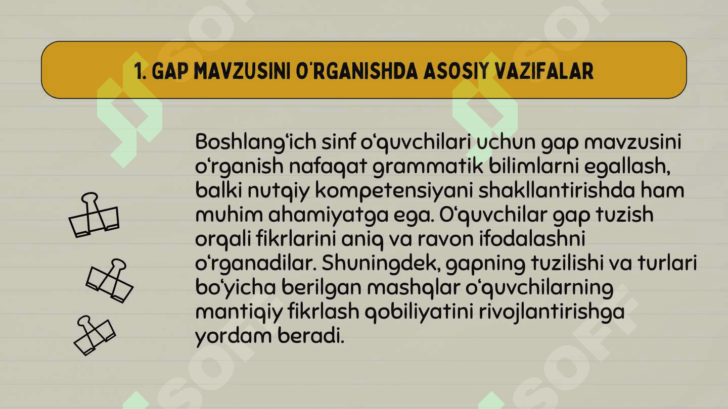 3-sinf darsliklarida gapga oid mashqlarni tasnif qilish. 4